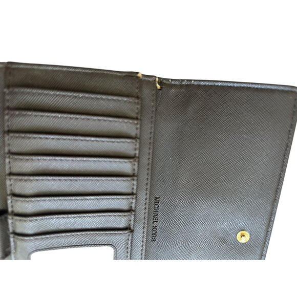 MICHAEL KORS Brown Logo Leather Clutch Wallet - Picture 5 of 8